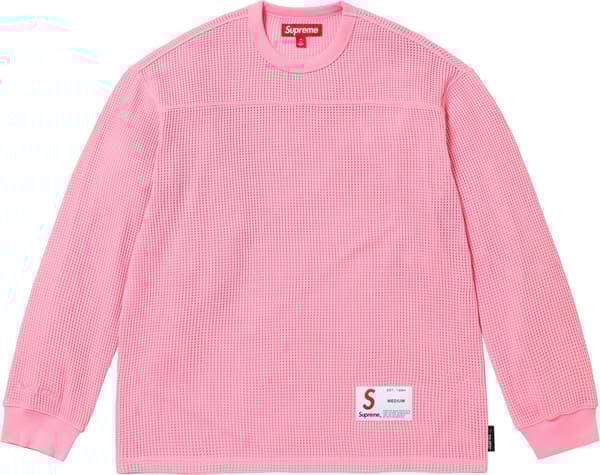 Supreme Polartec Mesh L/S Football Top - Pink (front)