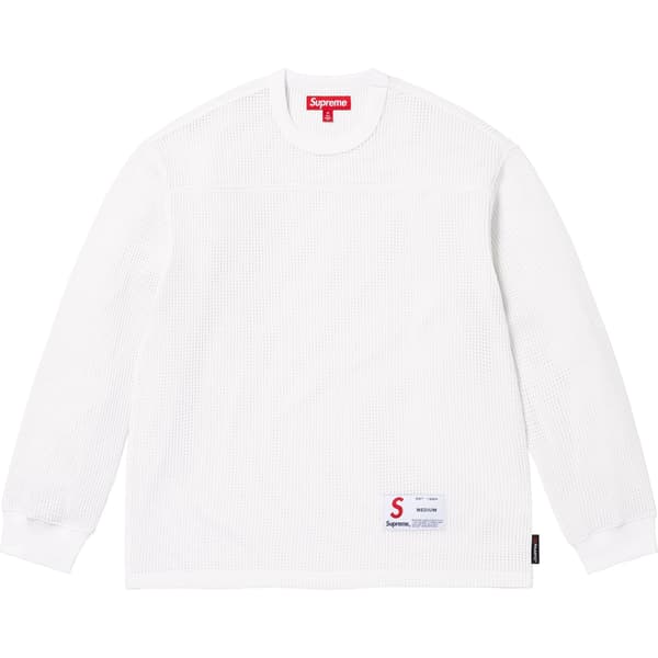 Supreme Polartec Mesh L/S Football Top - White (front)