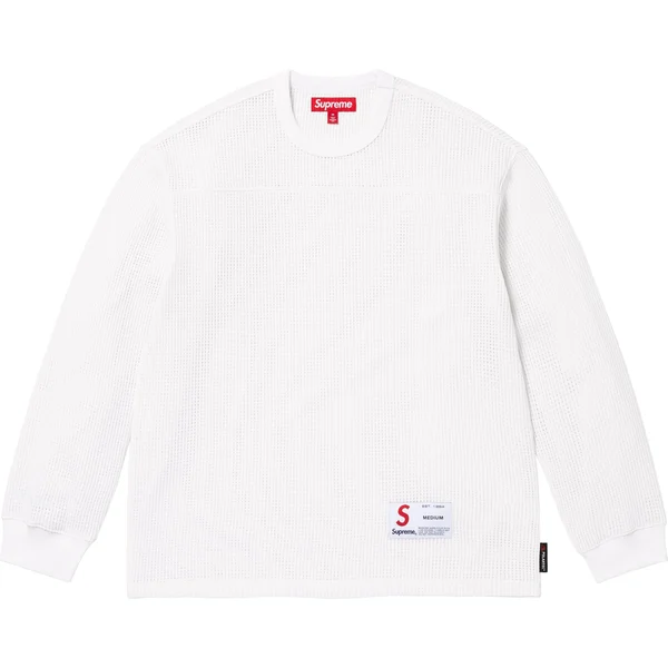 Supreme Polartec Mesh L/S Football Top - White (front)