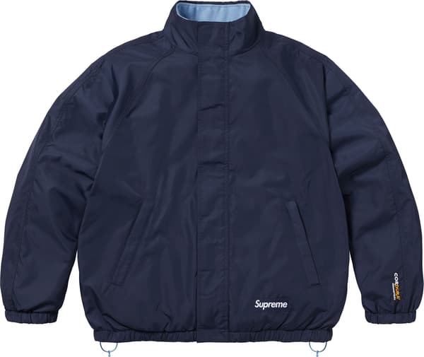 Supreme Polartec Reversible Track Jacket - Navy (front)