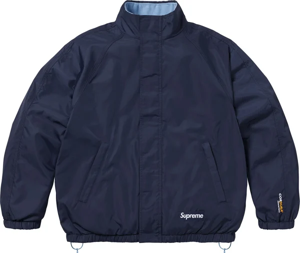 Supreme Polartec Reversible Track Jacket - Navy (front)