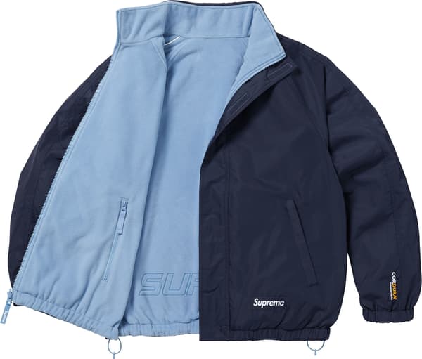 Supreme Polartec Reversible Track Jacket - Navy (front)