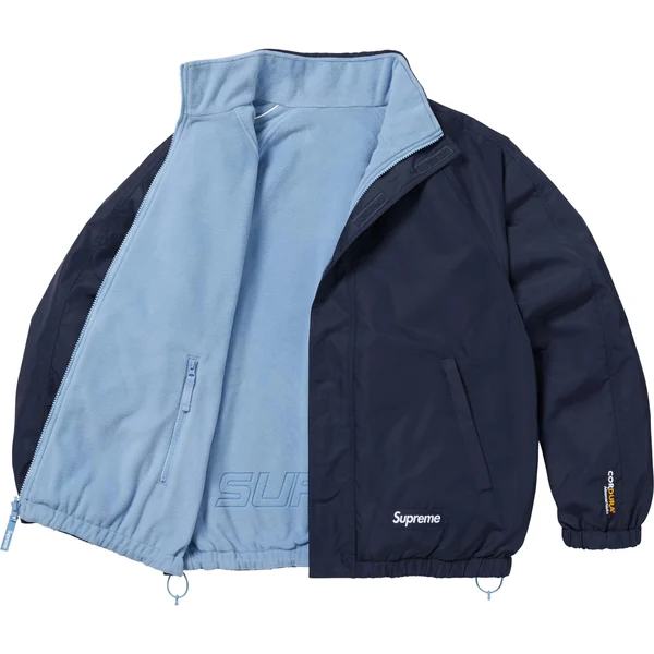 Supreme Polartec Reversible Track Jacket - Navy (front)