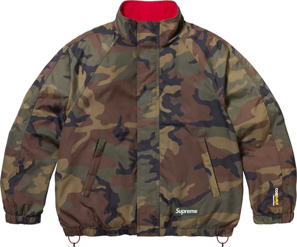 Supreme Polartec Reversible Track Jacket - Woodland Camo (front)