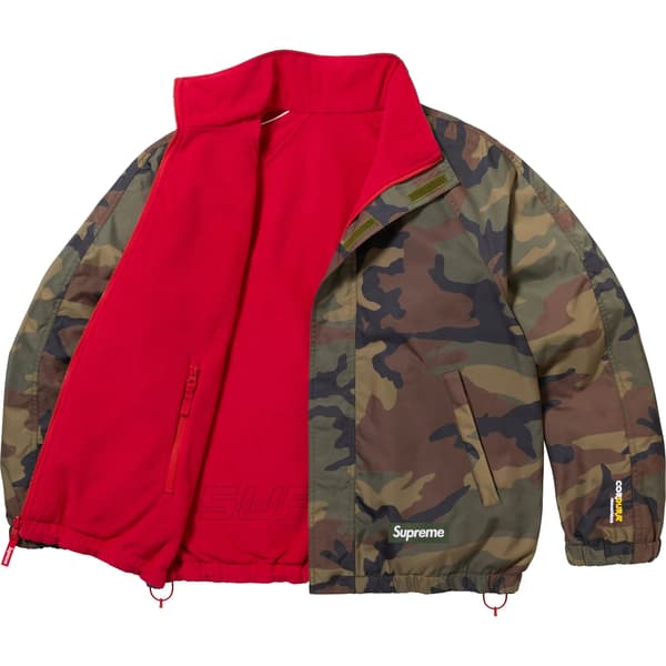 Supreme Polartec Reversible Track Jacket - Woodland Camo (front)