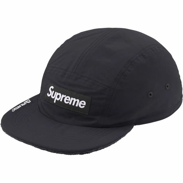 Supreme Polartec Shearling Reversible Camp Cap - Black (front)