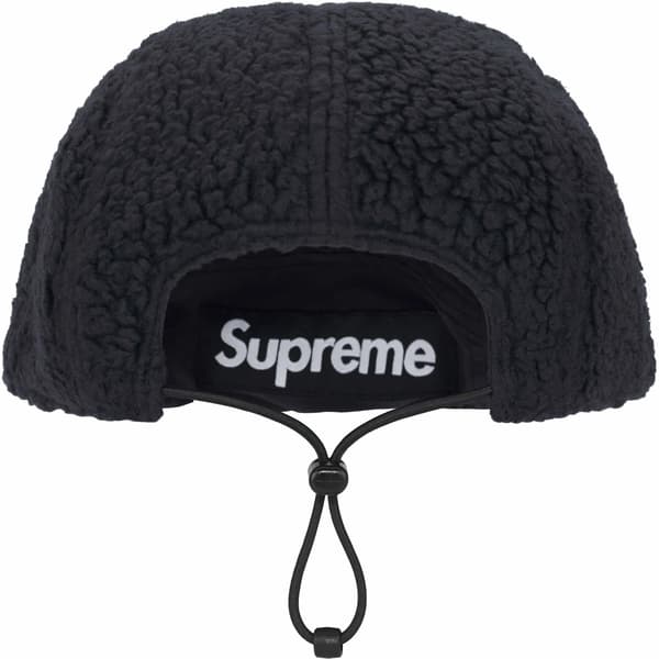 Supreme Polartec Shearling Reversible Camp Cap - Black (front)