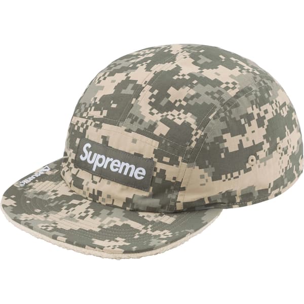 Supreme Polartec Shearling Reversible Camp Cap - Digi Camo (front)