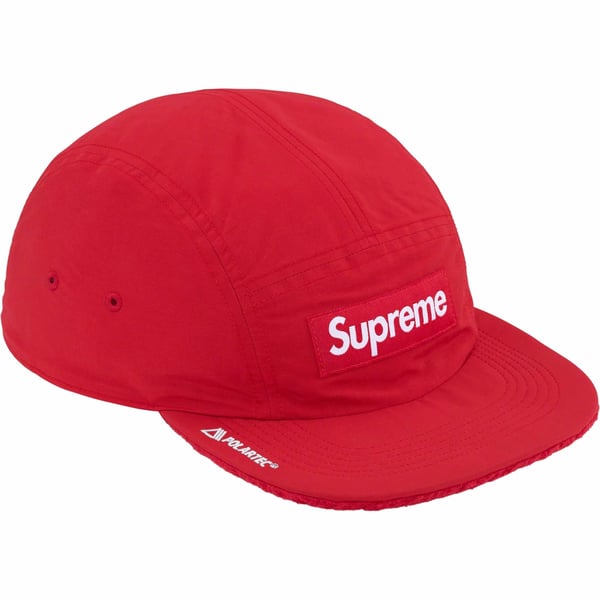 Supreme Polartec Shearling Reversible Camp Cap - Red (front)