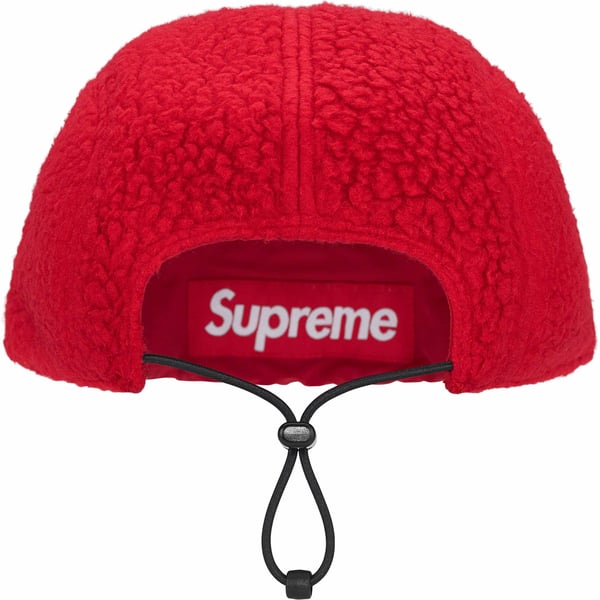 Supreme Polartec Shearling Reversible Camp Cap - Red (front)