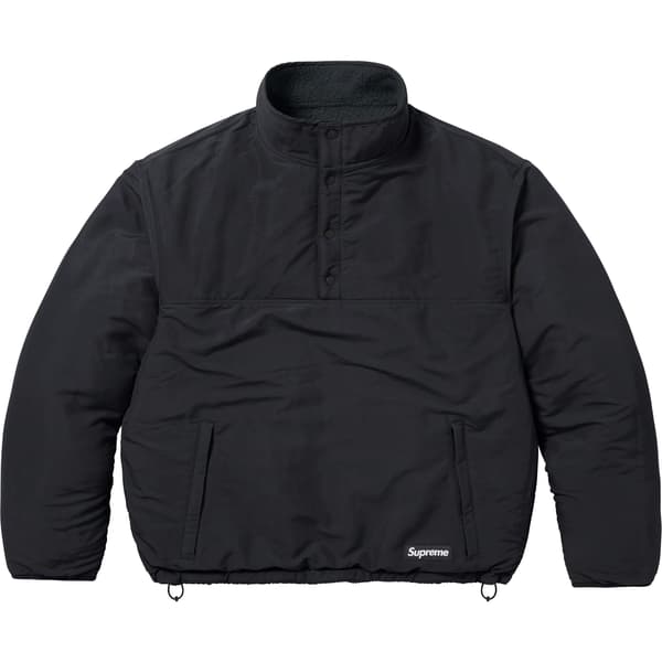 Supreme Polartec Shearling Reversible Pullover - Black (front)