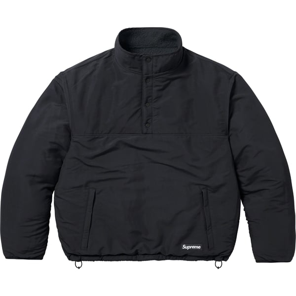 Supreme Polartec Shearling Reversible Pullover - Black (front)