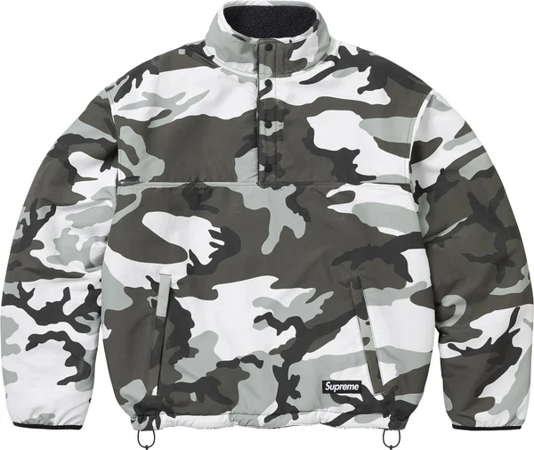 Supreme Polartec Shearling Reversible Pullover - Black (front)