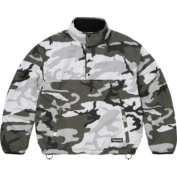 Supreme Polartec Shearling Reversible Pullover - Black (front)