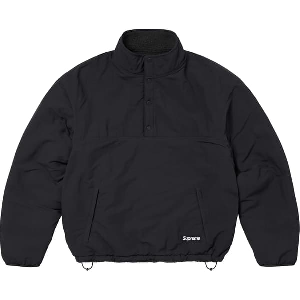 Supreme Polartec Shearling Reversible Pullover - Black (front)