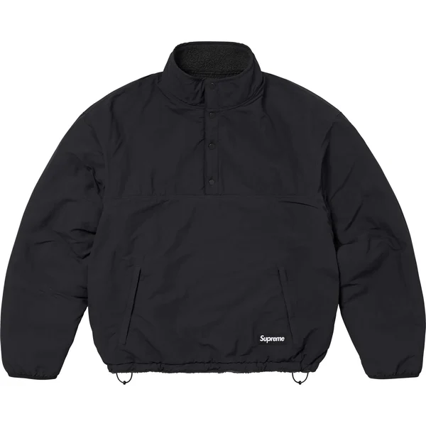 Supreme Polartec Shearling Reversible Pullover - Black (front)