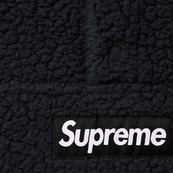 Supreme Polartec Shearling Reversible Pullover - Black (front)