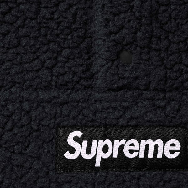Supreme Polartec Shearling Reversible Pullover - Black (front)