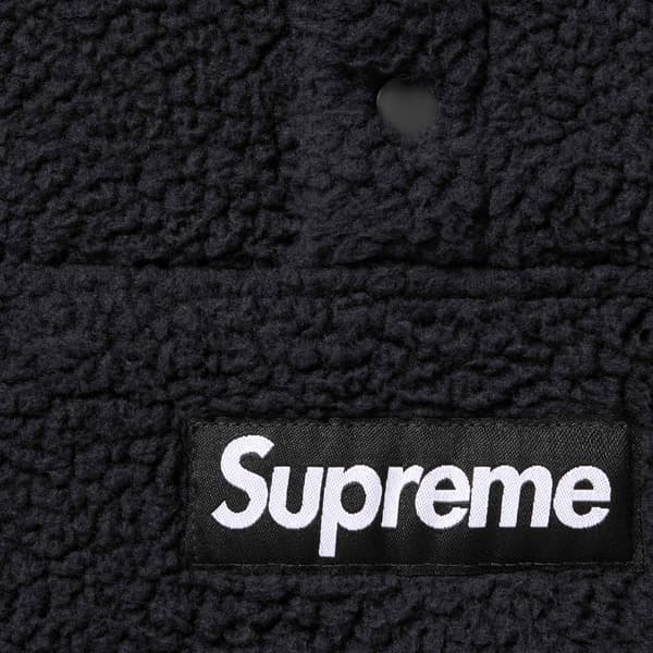 Supreme Polartec Shearling Reversible Pullover - Black (front)
