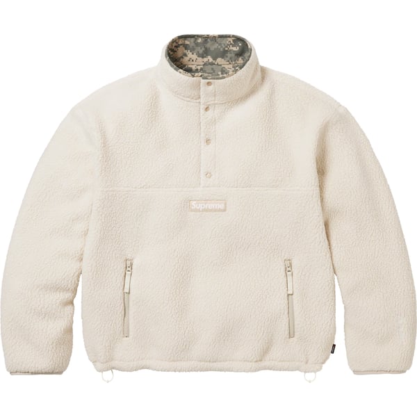 Supreme Polartec Shearling Reversible Pullover - Natural (front)