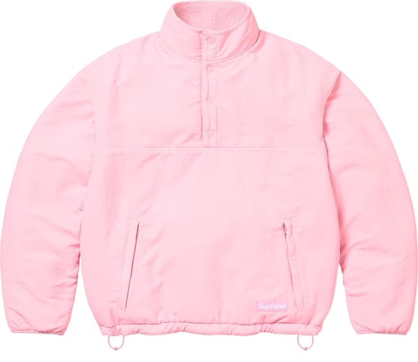 Supreme Polartec Shearling Reversible Pullover - Pink (front)