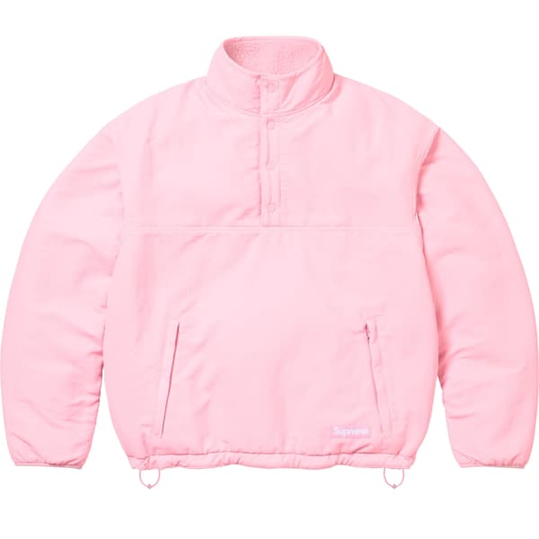 Supreme Polartec Shearling Reversible Pullover - Pink (front)