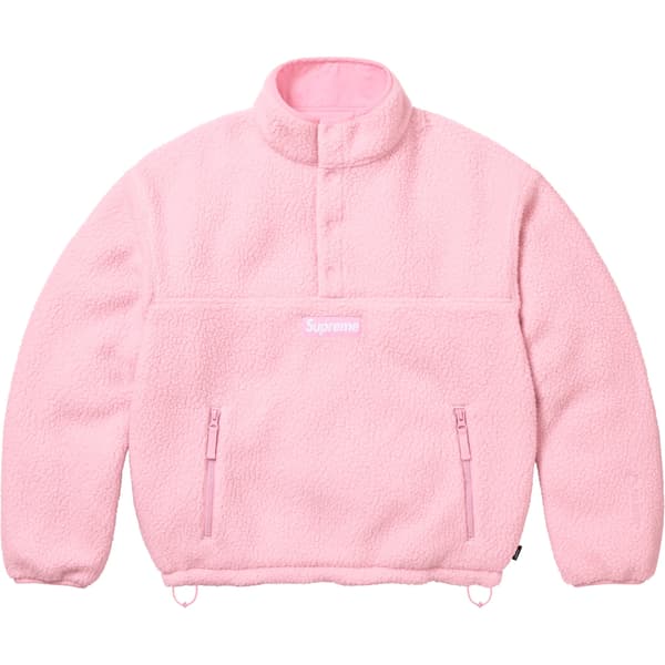 Supreme Polartec Shearling Reversible Pullover - Pink (front)