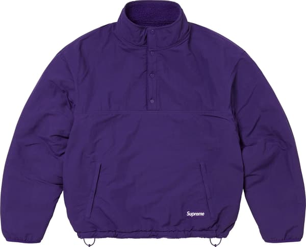 Supreme Polartec Shearling Reversible Pullover - Purple (front)