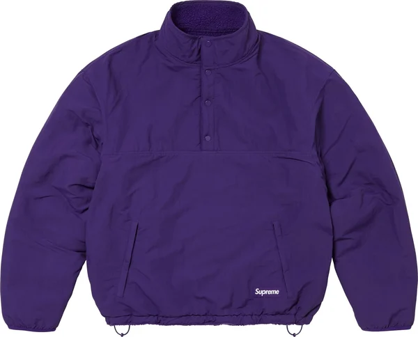 Supreme Polartec Shearling Reversible Pullover - Purple (front)