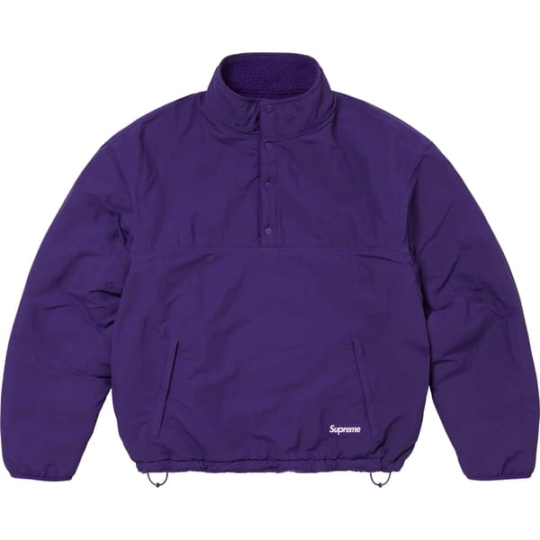 Supreme Polartec Shearling Reversible Pullover - Purple (front)
