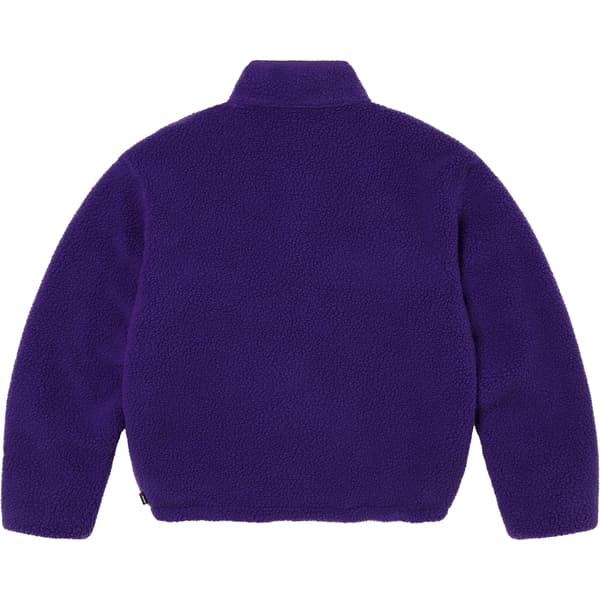 Supreme Polartec Shearling Reversible Pullover - Purple (front)