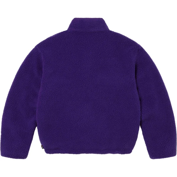 Supreme Polartec Shearling Reversible Pullover - Purple (front)