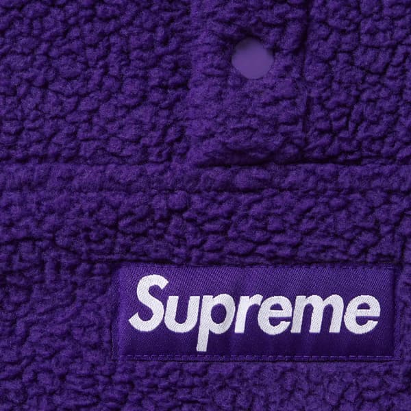 Supreme Polartec Shearling Reversible Pullover - Purple (front)