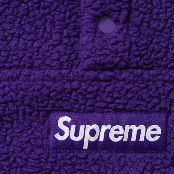 Supreme Polartec Shearling Reversible Pullover - Purple (front)