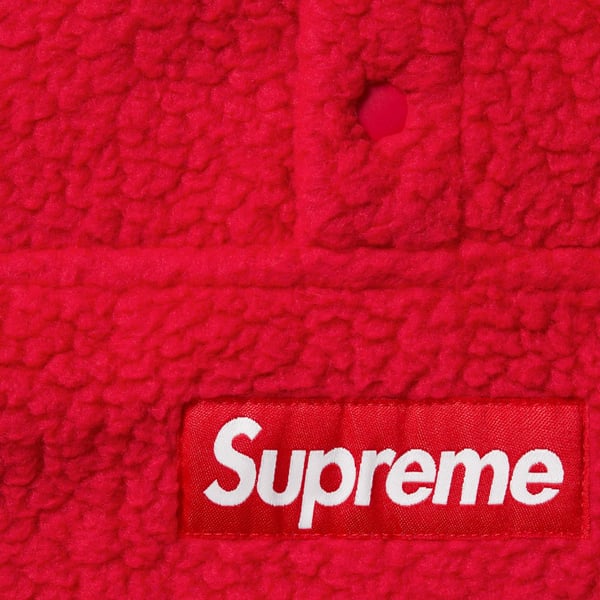 Supreme Polartec Shearling Reversible Pullover - Red (front)