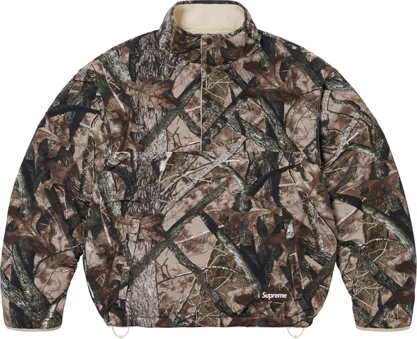 Supreme Polartec Shearling Reversible Pullover - TrueTimber® HTC Fall Camo (front)