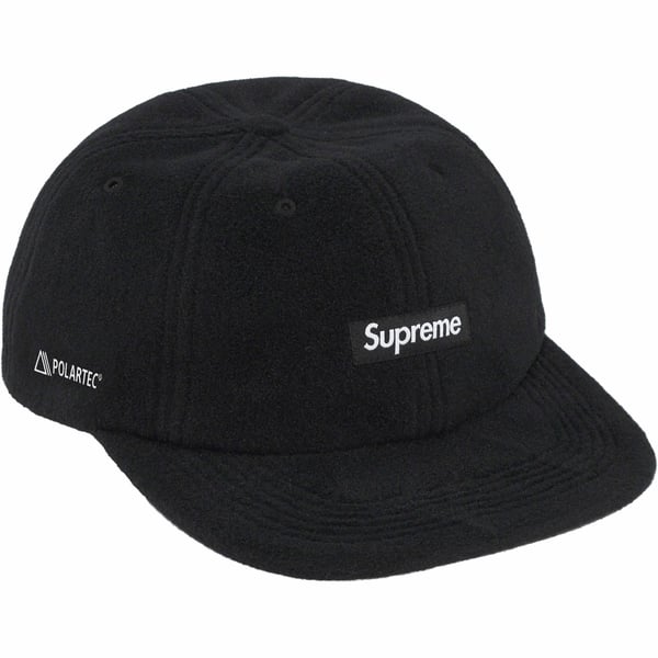 Supreme Polartec Small Box 6-Panel - Black (front)