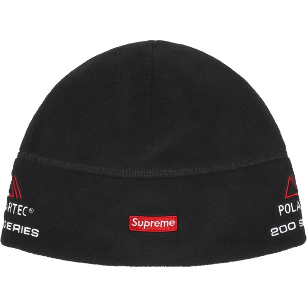 Supreme Polartec Sport Beanie - Black (front)
