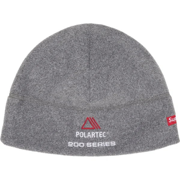 Supreme Polartec Sport Beanie - Grey (front)