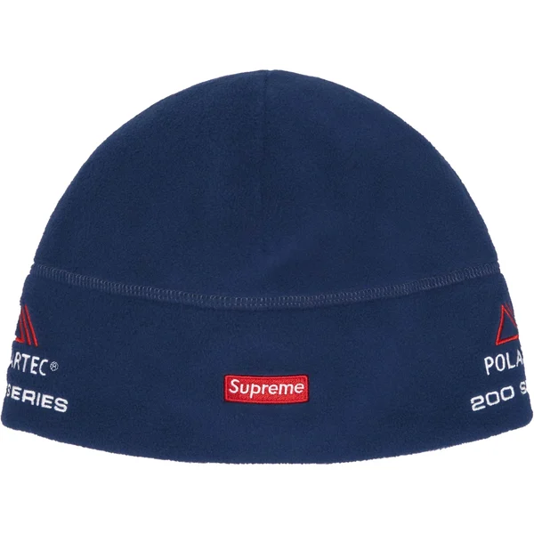 Supreme Polartec Sport Beanie - Navy (front)