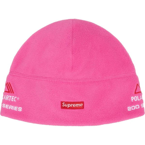 Supreme Polartec Sport Beanie - Pink (front)