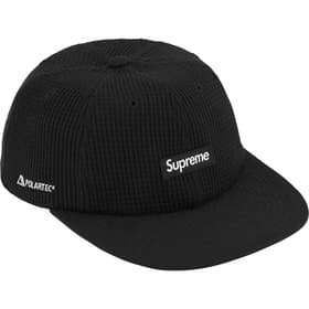 Supreme Polartec Waffle Small Box 6-Panel Black