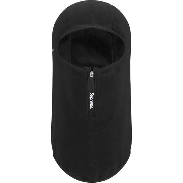 Supreme Polartec Zip Balaclava - Black (front)