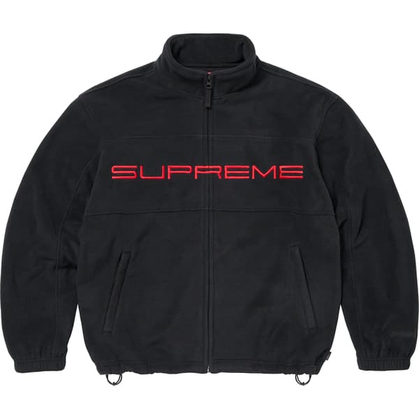 Supreme Polartec Zip Jacket - Black (front)