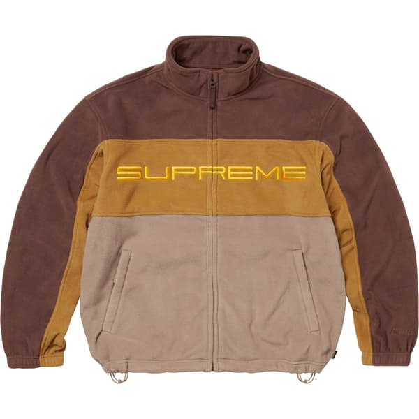 Supreme Polartec Zip Jacket - Brown (front)