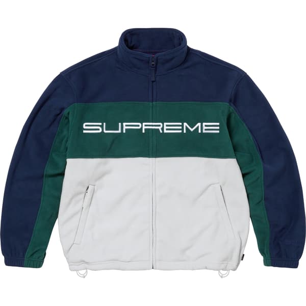 Supreme Polartec Zip Jacket - Navy (front)