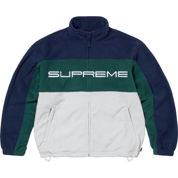 Supreme Polartec Zip Jacket - Navy (front)