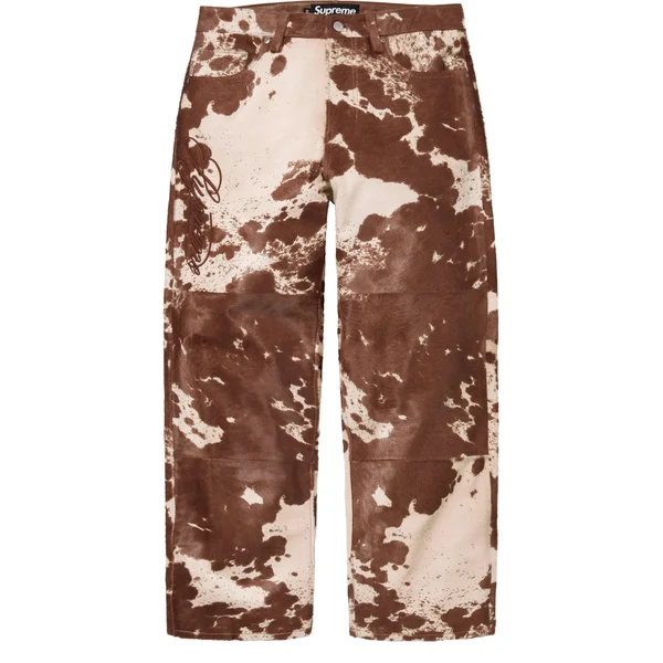 Supreme Ponyhair Loose Fit 5-Pocket Jean - Cow (front)