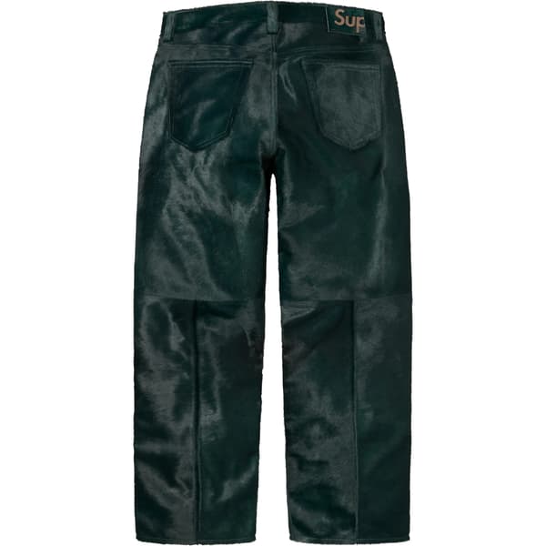Supreme Ponyhair Loose Fit 5-Pocket Jean - Green (front)