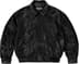 Supreme Ponyhair Varsity Jacket - Black (front)